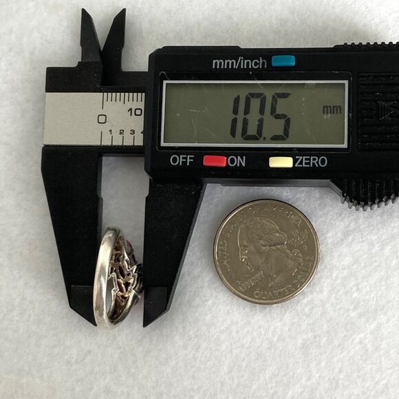 Sterling Silver 925 S&G Prong Set Garnet Marquise Cluster Cocktail Ring Sz 7.75 - Picture 13 of 16